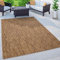 Paco Home Outdoor Teppich Flachgewebe Sisaloptik Modern Einfarbig meliert wetterfest & pflegeleicht Küchenteppich Ideal für Terrasse Balkon Garten, Grösse:140x200 cm, Farbe:Coffee