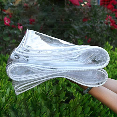 Bâche de Protection Transparente PVC Plastique Bâche Piscine,Couverture étanche bâche imperméable et indéchirable, pour Serre de jardin, Bois de chauffage, Table de Jardin, grand à petit