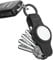 KeySmart Air Tag Holder and Key Organizer - Smartshield Leather Case for Apple Airtag with included Carabiner Key Ring for Key Fobs or Car Keys for Men Women, Compact Key Holder, Black