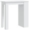 vidaXL Mesa Alta Cocina con Estante Bar Bistró Mostrador Centro Desayuno Comedor Salón Muebles Mobiliario Madera Contrachapada Blanco 102x50x103,5 cm