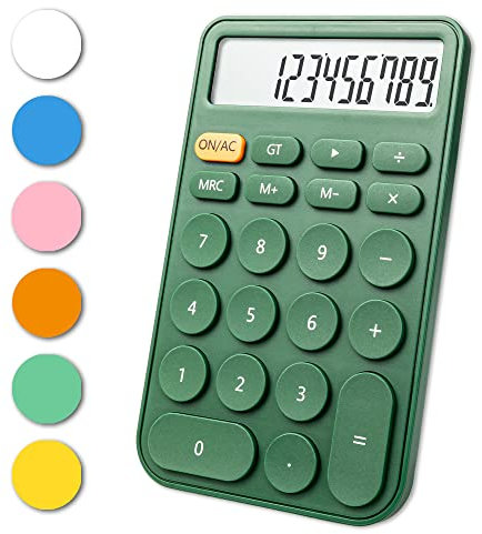 VEWINGL Calculatrice Standard à 12 Chiffres, Grand écran et Boutons, Calculatrice avec Grand écran LCD pour Bureau, école, Maison et Entreprise, Mise en Veille Automatique, avec Batterie