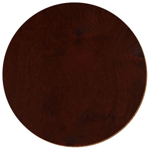 Holzscheibe - beidseitig lackiert - 10cm Deko Basteln, Farbe:Nussbaum dunkel, Pack mit:100 Stück