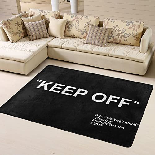 YIKUDU Moderner Teppich, 91,4 x 61 cm, Polyester, Rutschfest, Wasserfest, Ideal für Wohnzimmer, Schlafzimmer, Büro, Unisex, Stil 1