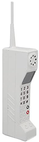 Dpofirs Vintage Retro Brick Handy, Aufblasbares Handy Retro Brick Handy Ornament Handyständer für Familiendekoration (Weiß)