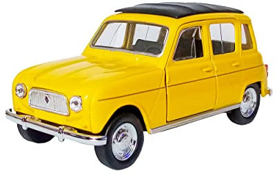 Renault 4 R4 Quatrelle Modellauto Welly Metall Modell Auto Spielzeugauto Spielzeug Kinder Geschenk 4-Varianten 55 (Gelb)