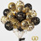 Yiran Luftballons 30.Geburtstag Deko,15 Stück 30.Geburtstag Junge Mädchen Schwarz Gold Deko, Happy Birthday Ballons Schwarz Gold Deko, Deko 30.Geburtstag Konfetti Luftballons, Birthday Party Deko