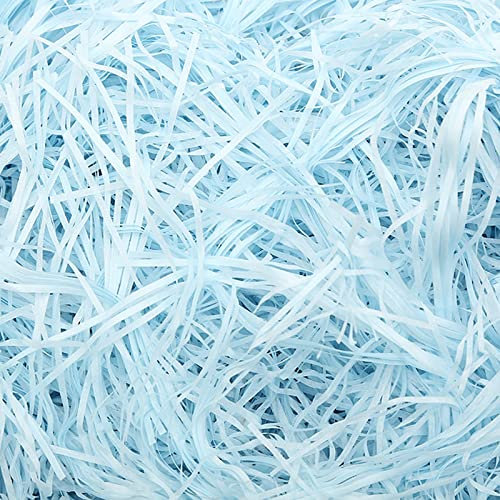 50g Geschreddertes Papier,Geschreddertes Papier Füllmaterial Für Pakete,Raffia Geschreddertes Papier Für DIY Füllmaterial,Raffia Hamper Shreds,Füllung Geschenkbox Dekorations Party Supplies,Blau