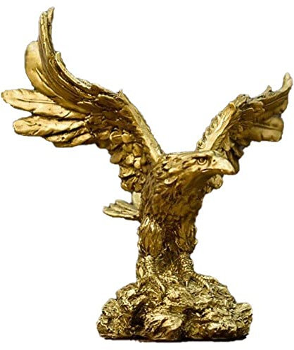 Harz Adler Statue Ornamente Goldener Adler Skulptur Moderne Home Office Figur Dekor Desktop Dekoration