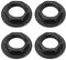 EMSea 4 tuercas traseras de grifo de fregadero de 3/4 pulgadas BSP de plástico, accesorios para grifos de lavabo de baño, mezcladores, tuercas traseras con brida de cara redonda, herramientas