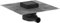 hansgrohe RainDrain Point - Siphon de douche 10 x 10 cm à carreler, Siphon de sol carrelable, Noir mat, 56247670