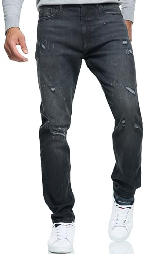 Indicode Herren INSmalinos Jeanshose Denim aus 99% Baumwolle mit 5 Taschen | Klassische Herrenhose für Business und Freizeit, Denim Jeans, Herrenjeans, Businesshose, Alltagshose, Freizeithose für Männer