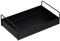 LOLAhome Bandeja Decorativa con Asas Negra de Metal de 33x20x9 cm