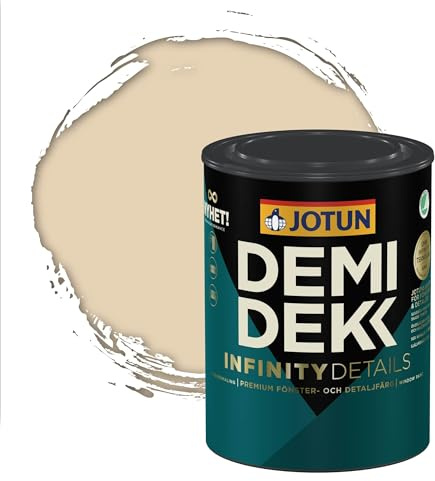 Jotun - Peinture Bois, Lasure Opaque pour Extérieur et Intérieur Satinée - DEMI DEKK INFINITY DETAILS - RAL 1015 - Ivoire Clair - 0,75L