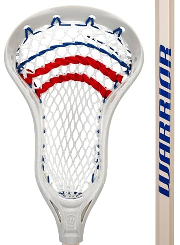 WARRIOR Burn Next Complete Lacrosse Stick, Attack, 2024 Model (Red/White/Blue)
