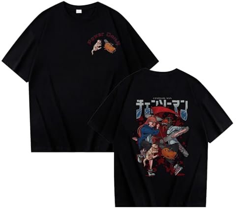 westtrend Japanese Anime Chainsaw Man T-Shirt Men Women Manga Denji Makima Power AKI Graphic Summer T-Shirt