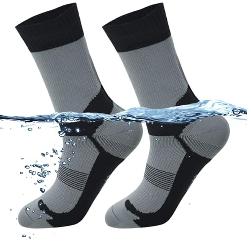 SIUKE Chaussettes d'aventure en plein air imperméables pour adultes – Chaussettes respirantes, chaudes et imperméables pour le ski, les sports nautiques, la randonnée, le cyclisme – Idéales pour