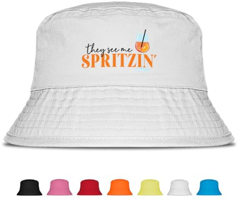 They See me spritzin' - Fischerhut | Anglerhut | Sonnenhut | Sommer | Party | Malle | lustige Sprüche | OneSize | Malle | Urlaub