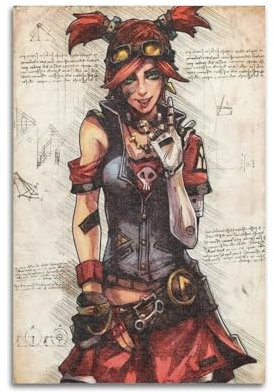 TESUXYEHH Borderlands Videospiel-Mechaniker-Poster, dekorative Malerei, Leinwand, Wandposter und Kunstdruck, moderne Familienschlafzimmer-Dekoration, Poster, 20 x 30 cm