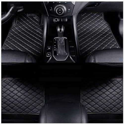 TVVXIO Auto Bodenmatte Fußmatten, für Volvo XC-60 (XC60) 2017-2024 Nach Maß Allwetterschutz Leder Fussmatten Vorne und Hinten Automatten Set,All Black