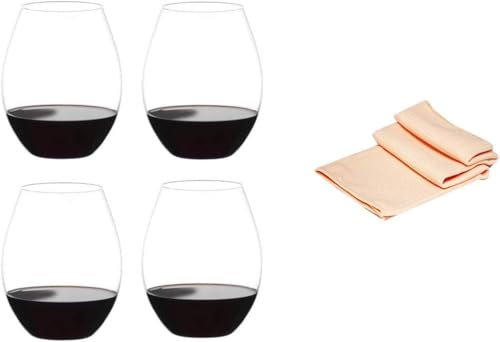 Dekomiro Riedel Big O Wine Tumbler Syrah 0414/41 4 er Set Set mit Glasreinigungstuch