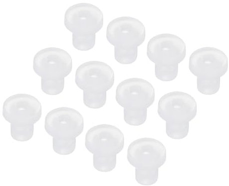 sourcing map 20Pcs T Shape Conical Rubber Grommet Mount Dia 2.5mm ID 0.5mm H 4mm Transparent Seal Protection Cable Grommets Flexible for Cable Pipe