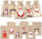 24 Stück Weihnachten Jute Tüten, Chirstmas Burlap Bags Weihnachten Beutel Kordelzug Hessische Geschenktüten für Xmas Weihnachtsdekoration Weihnachtsfeier