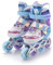 meteor LED Inliner für Kinder Perfekt für erste Fahrversuche - Verstellbare Kinderinliner mit Bequemen Schuhen und Leuchtrollen - Volle Action auf Rollen mit coolen Leuchtdingern! (Purple Mermaid, S)