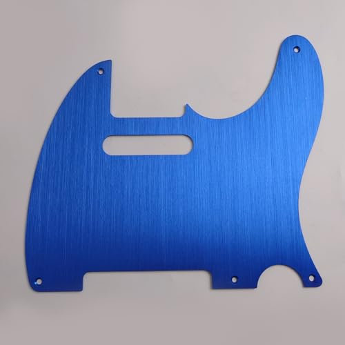Telecaster 5-Loch-Gitarren-Schlagbrett, eloxiertes Aluminium, Blau, Kratzbrett für moderne US-E-Gitarre