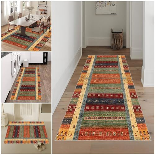Lmyoieqm Teppich Läufer Flur 60 x 180 cm Waschbar rutschfest Küchenläufer Küchenteppich Modern Carpet Fussmatte Innen Teppichläufer für Küche FlurWohnraum Teppichläufer auf Maß Meterware Flurteppich
