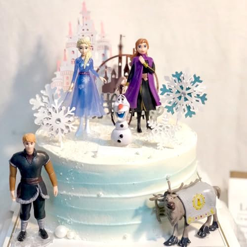 3D Cake Toppers,5PCS Figures Party, Action Figures Cake Toppers,Cartoons Cupcake Figurine For Kids Birthday Baby Shower Theme Party Supplies