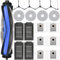 20 Stück Zubehör für Ecovacs Deebot T50 Omni / T50 Pro Omni / T50 Saugroboter, 1 Hauptbürste 6 Staubbeutel 4 Wischpads 4 Filter 4 Seitenbürsten 1 Reinigungsbürste