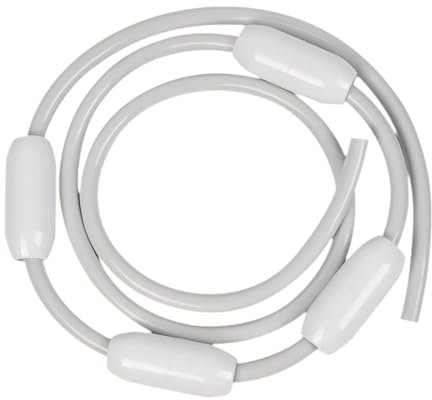 JISADER Poolreiniger Futterschlauch Poolreiniger Schlauch mit 4 Schwimmerköpfen Easy Installation Weiß