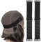 2Pcs Adjustable Elastic Wig Band for Glueless Wig with Non-Slip Silicone Strip Removable Buckles Band for Keeping Wigs in Place Elastic Stretchable Round Top Strap to Secure Cap Accessories(Black)