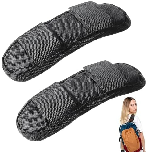 SHYSBV 2 Pack Extra Thick Shoulder Strap Pad - Black Adjustable Shoulder Straps for Bags,Shoulder Bags,Guitar Straps - Fastener Cushions for Shoulder Bags