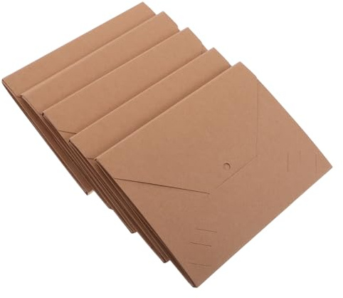 Healeved 5Pcs Kraft Paper Accordion Scrapbook Album DIY Photo Book with Multi-Page Folding Design, Empty Handmade Memory Album for Wedding, Graduation, Birthday Keepsake
