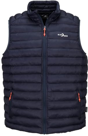 Blue Wave Herren Steppweste Oscar - mit Stehkragen - Gesteppte Weste packable inkl. Packbeutel in Marine Größe XXL