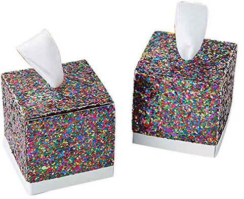 50 Stück Kartonage Twinkle der Gold glänzend glänzend für Gäste Bonboniere Kubus 5 * 5 * 5 cm Bunt