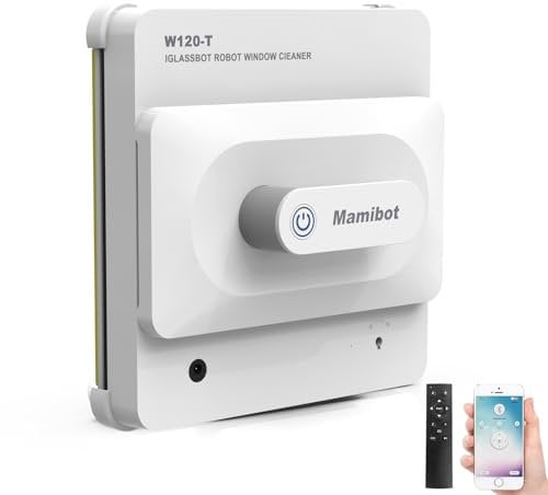 Mamibot W120-T Limpiador robótico de Ventanas Robot automático Limpieza de Cristales con Control Remoto y aplicación para teléfonos Inteligentes