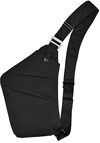 XSY Schultertasche Brustbeutel Umhängetaschen Sportarten Bauchtasche Reisen Brusttasche für Damen und Herren Schwarz Grau Grün
