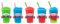 Slush Cup Geschmack Aufkleber Set von 5 – Welpen Catering Eis Van Anhänger Café