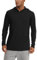 KEFITEVD UV Shirt Herren Langarmshirt UPF 50+ Sport T-Shirt Sommer Hoodie Atmungsaktiv Funktionsshirt Schwimmshirt Schwarz 2XL