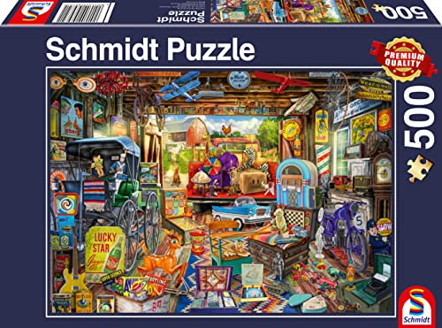 Schmidt | Garage Car Boot Sale - 500 Pieces | Adult Jigsaw Puzzle | Ages 12+