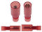 100-tlg Rote Rundstecker & Hülsen 0.5-1.5 mm² Nylon Isolierung Kabelstecker Kabelschuh Stecker