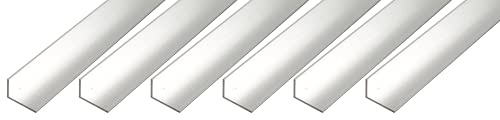 Alberts 497545 Winkelprofil | Aluminium, natur | 1000 x 20 x 10 mm | 6er Set