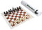 Andux Schachspielset Schachfiguren und Rollbrett QPXQ-01 (Braun,42x42cm)