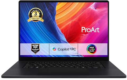 ASUS ProArt P16 16 Pouces 4K OLED 120Hz Pc Portable (processeur AMD Ryzen AI 9 HX 370 Jusqu’à 5.1 GHz, 64Go LPDDR5X, 2To SSD, NVIDIA GeForce RTX 5070 Ti, Windows 11 Pro) – Clavier AZERTY