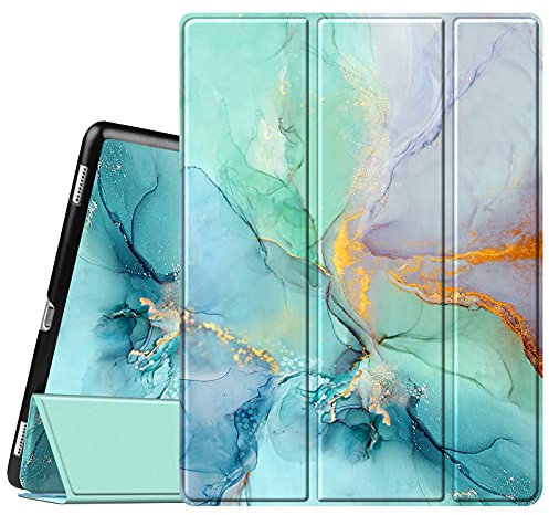 Fintie Hülle für iPad Pro 12.9 Zoll (2. und 1. Generation, Modell 2017 und 2015), Ultra Schlank Superleicht Ständer Schutzhülle mit Auto Schlaf/Wach Funktion, Smaragd Marmor