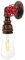 KAWELL Kreative Wasserrohr Vintage Kerze Wandleuchte Industrielle Retro Wandlampe Schmiedeeisen E27 60W Max für Restaurant Cafe Bar Flur Küche Schlafzimmer, Rostfarbe