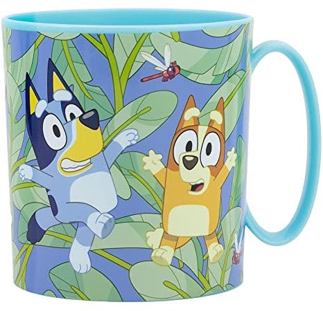Taza infantil de plástico reutilizable para microondas de 390 ml de Bluey