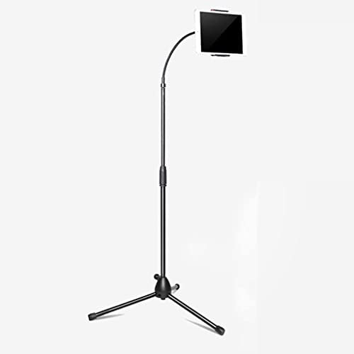 Portable Universal Floor Tablet Tripod Mount Stand 360-degree Rotatable Metal Tablet Holder Self Timer Tripod Phone Holder for Tripod Height Adjustable